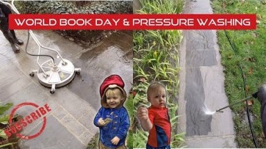 SATISFYING Pressure washing and  *My Sons cute Intro - Theo dresses up for world book day*